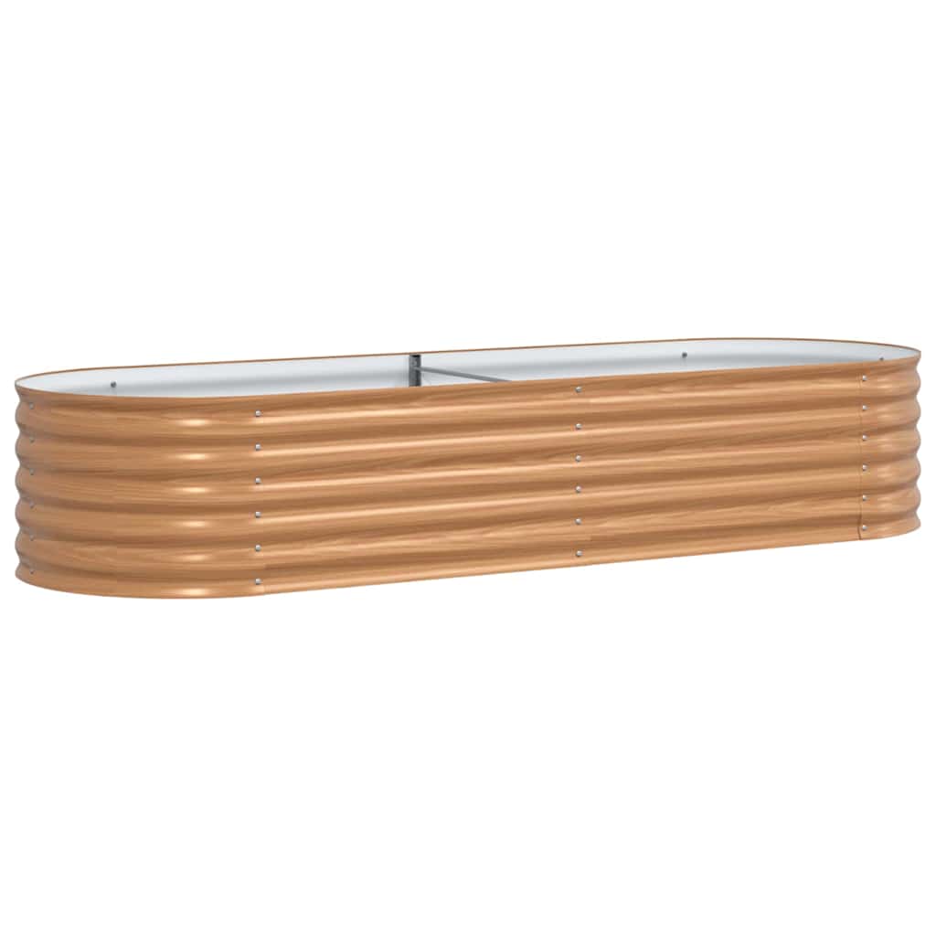 vidaXL Podniesiony grządka Brązowy 240 x 80 x 44 cm Stal