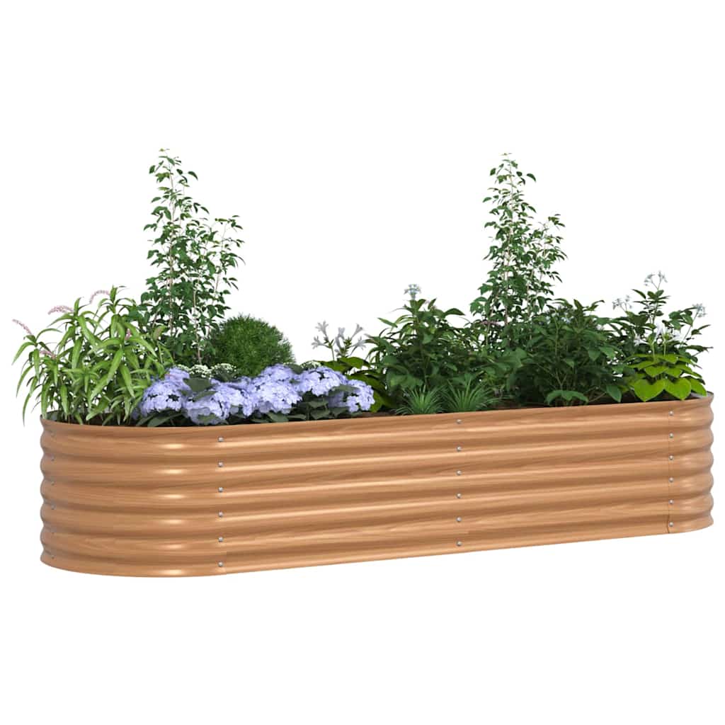 vidaXL Podniesiony grządka Brązowy 240 x 80 x 44 cm Stal