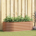 vidaXL Podniesiony grządka Brązowy 160 x 80 x 44 cm Stal