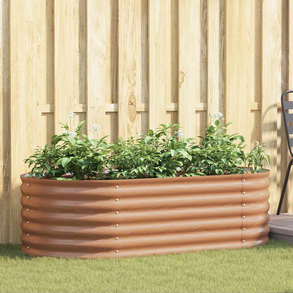 vidaXL Podniesiony grządka Brązowy 160 x 80 x 44 cm Stal