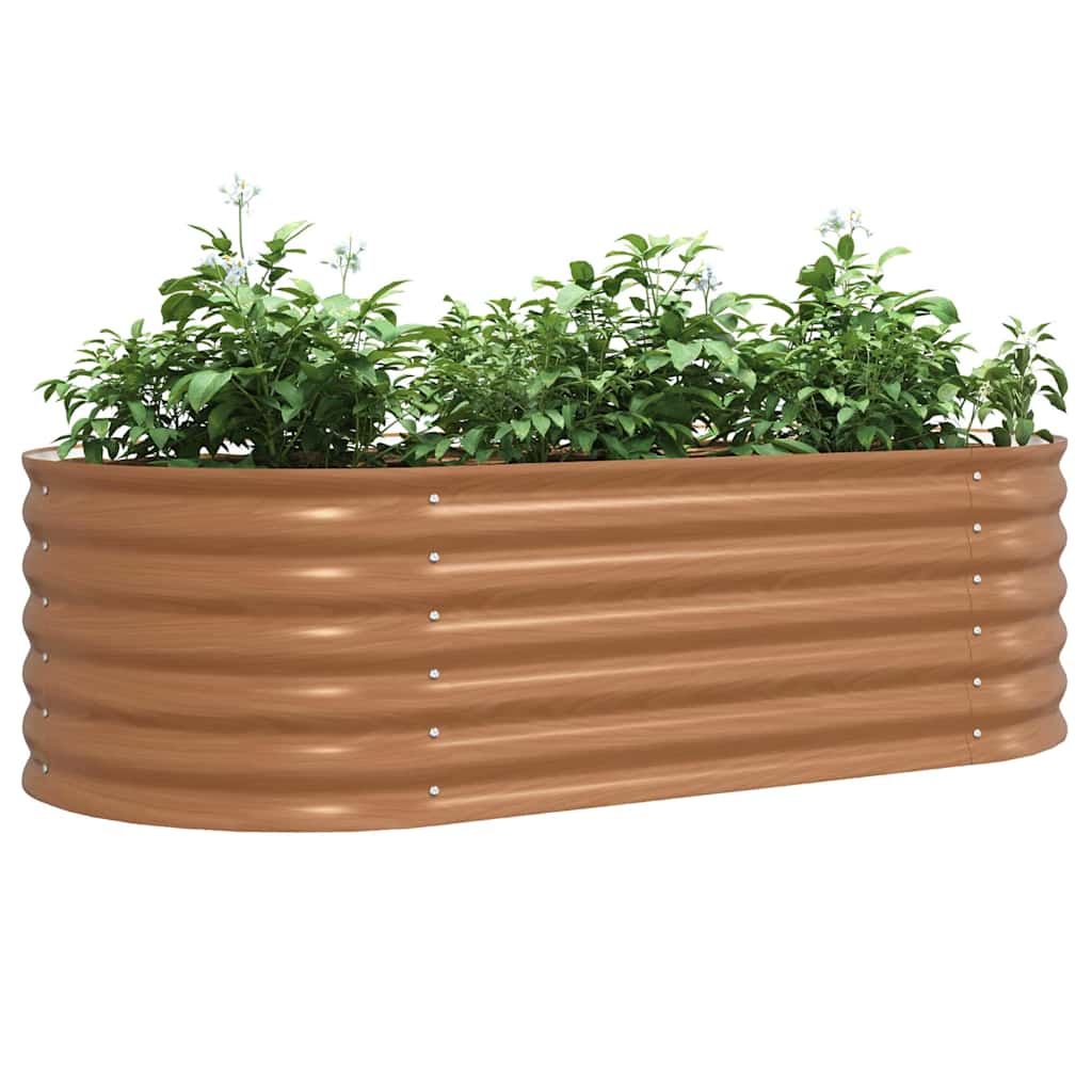 vidaXL Podniesiony grządka Brązowy 160 x 80 x 44 cm Stal