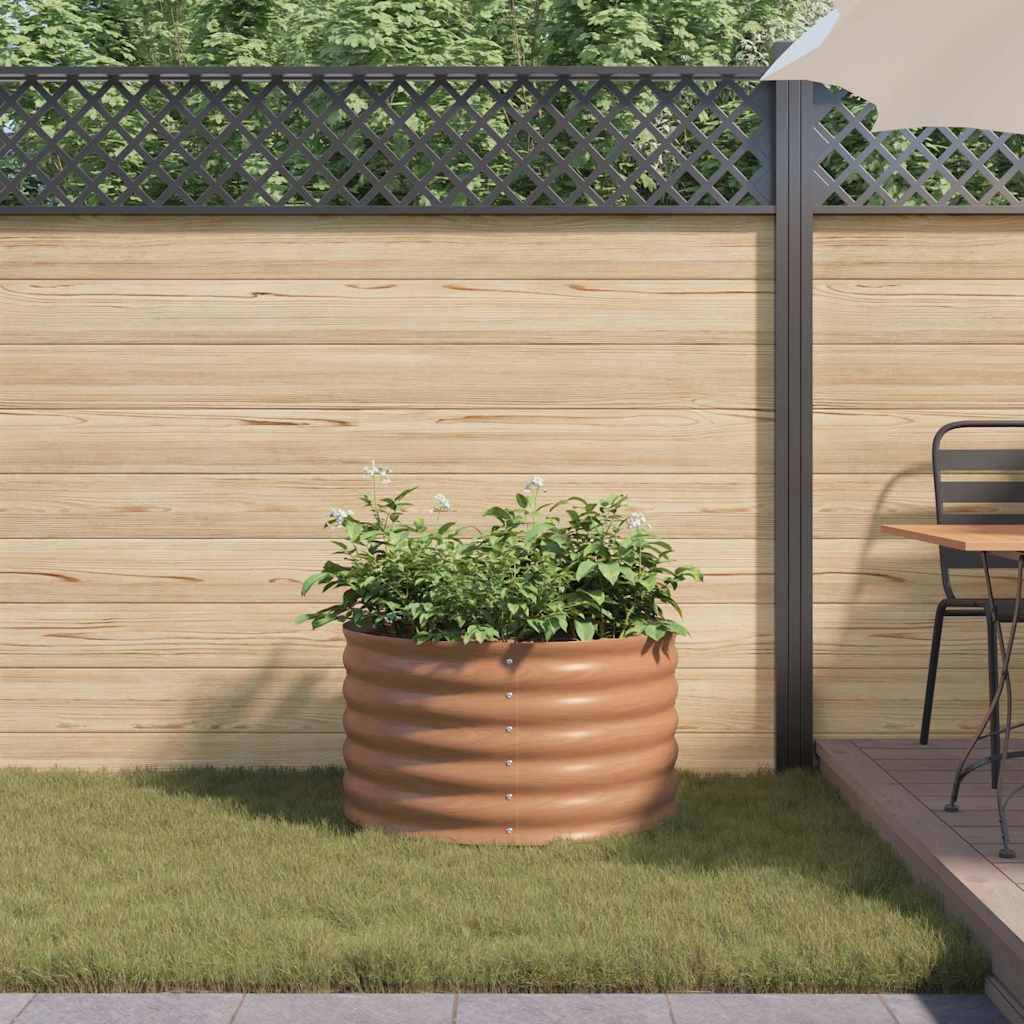 vidaXL Podniesiony grządka Brązowy 80 x 80 x 44 cm Stal