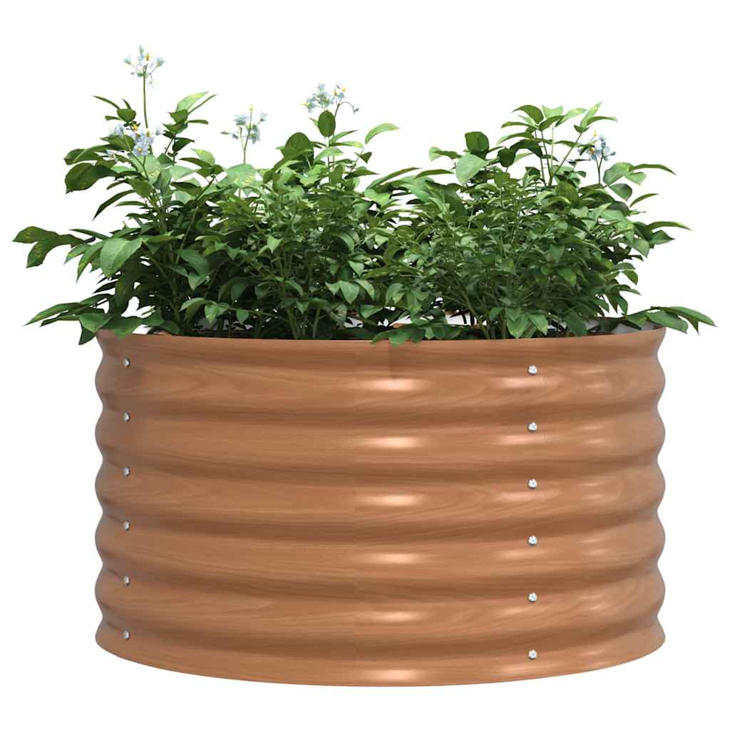 vidaXL Podniesiony grządka Brązowy 80 x 80 x 44 cm Stal