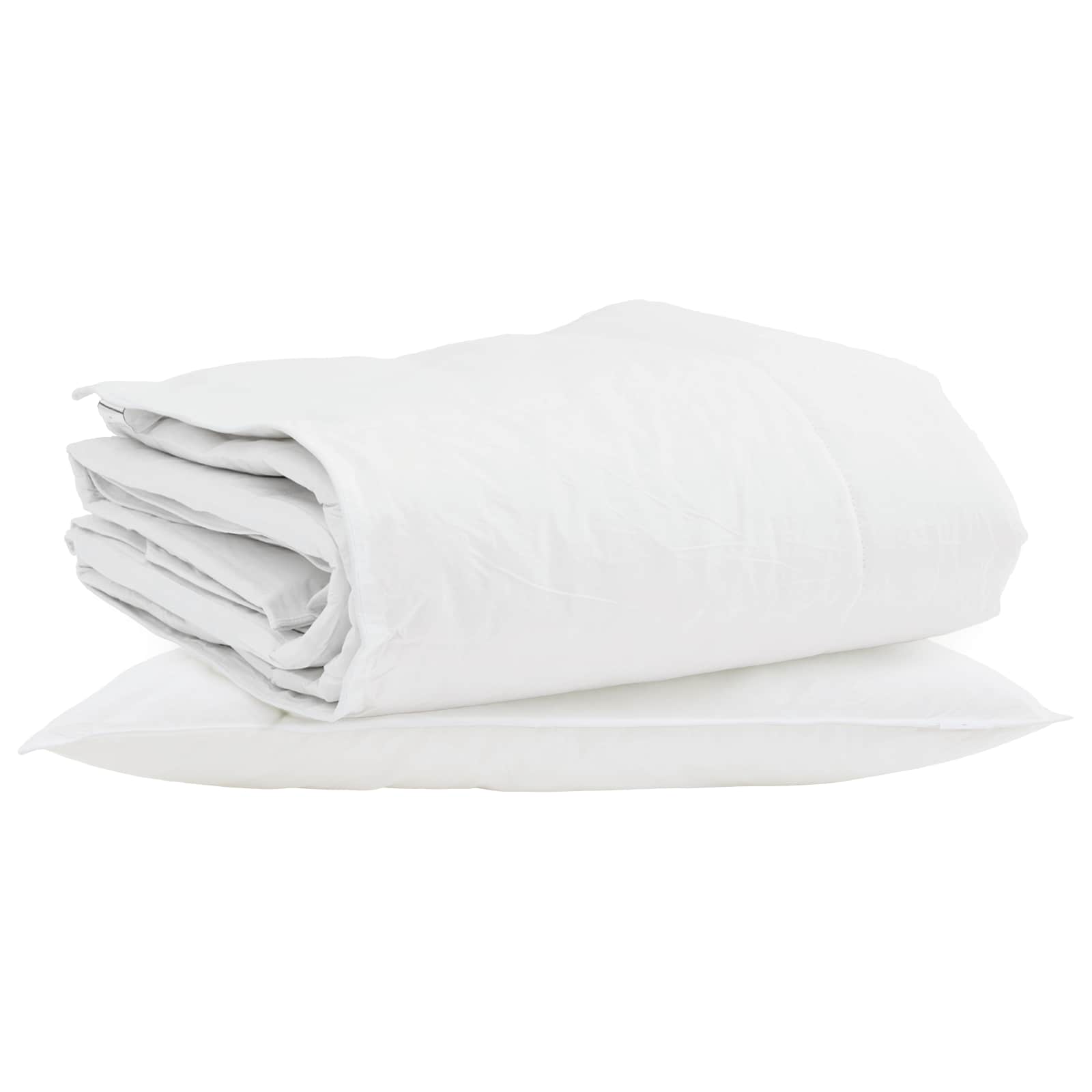 vidaXL Zimowa Kołdra z poduszką 2 pcs Biały Pióra down