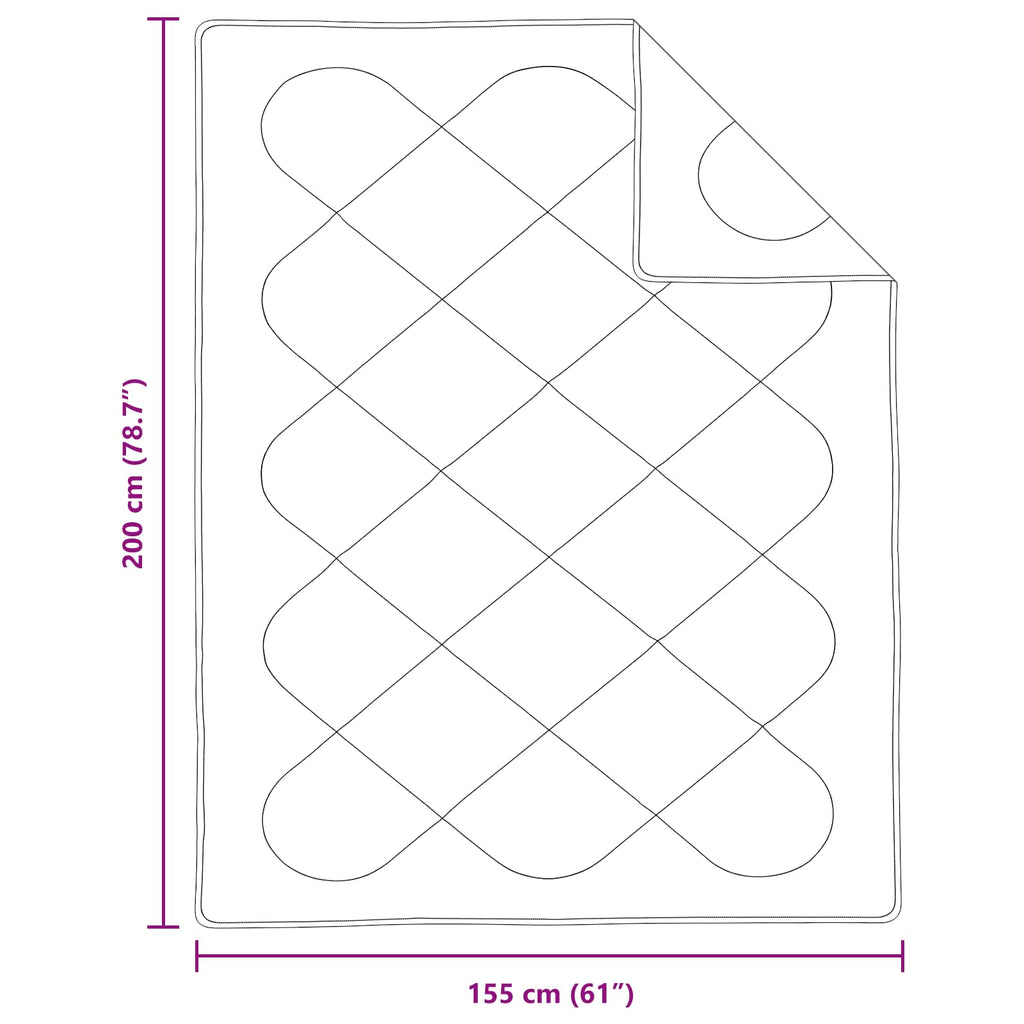 vidaXL Letni Kołdra z poduszką 2 pcs Biały Mikrofibra