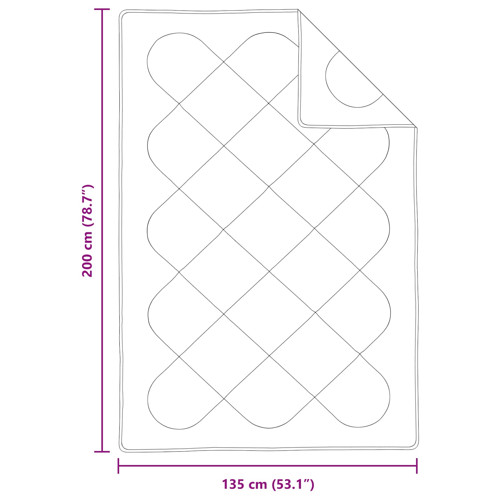 vidaXL Letni Kołdra z poduszką 2 pcs Biały Mikrofibra