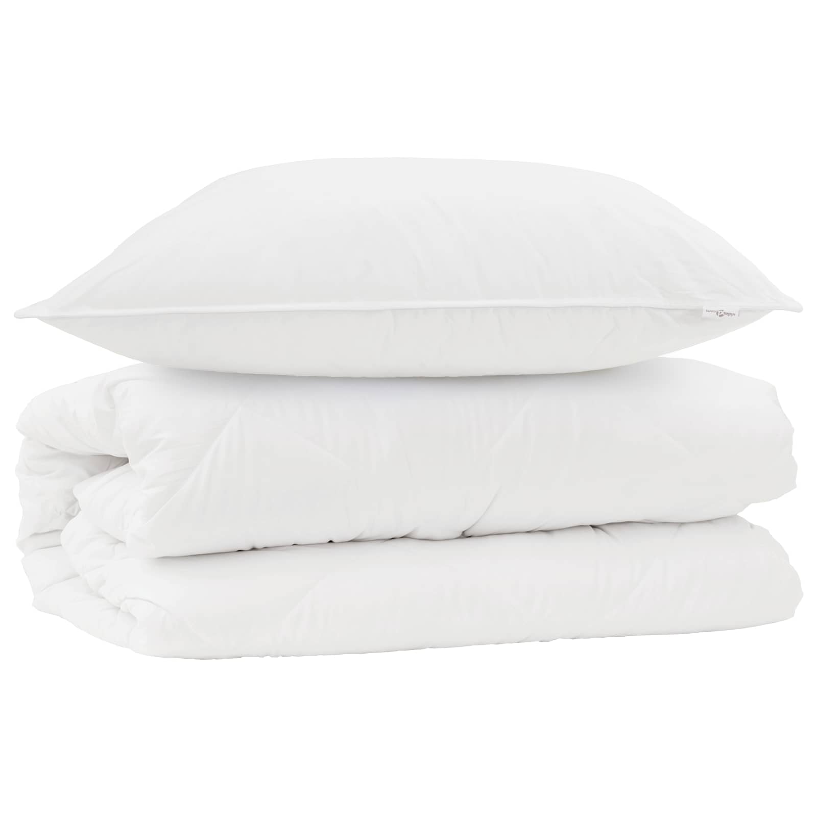 vidaXL Zestaw kołder z poduszką 2 pcs Biały Mikrofibra
