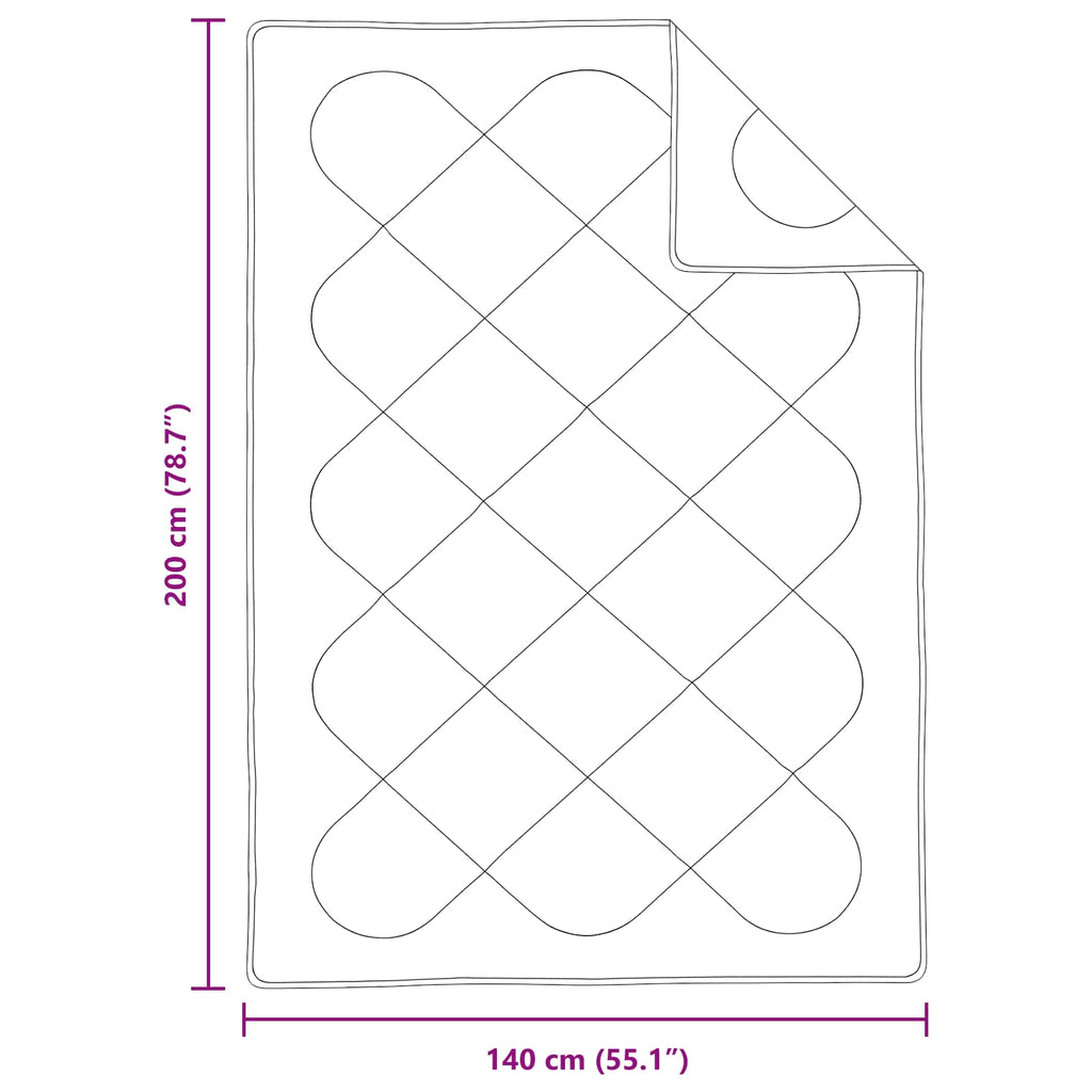 vidaXL Zestaw kołder z poduszką 2 pcs Biały Mikrofibra
