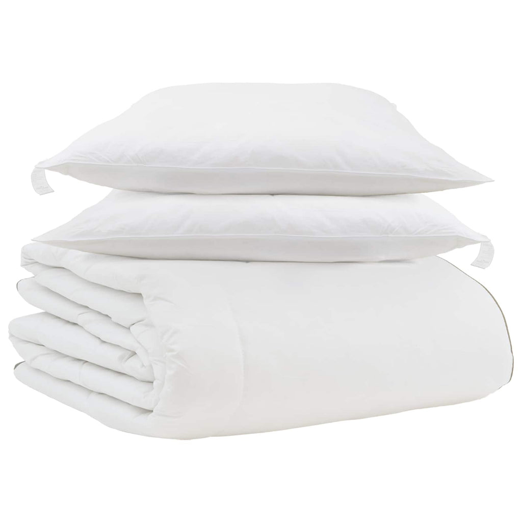 vidaXL Zimowa Kołdra z poduszką 3 pcs Biały Pióra down