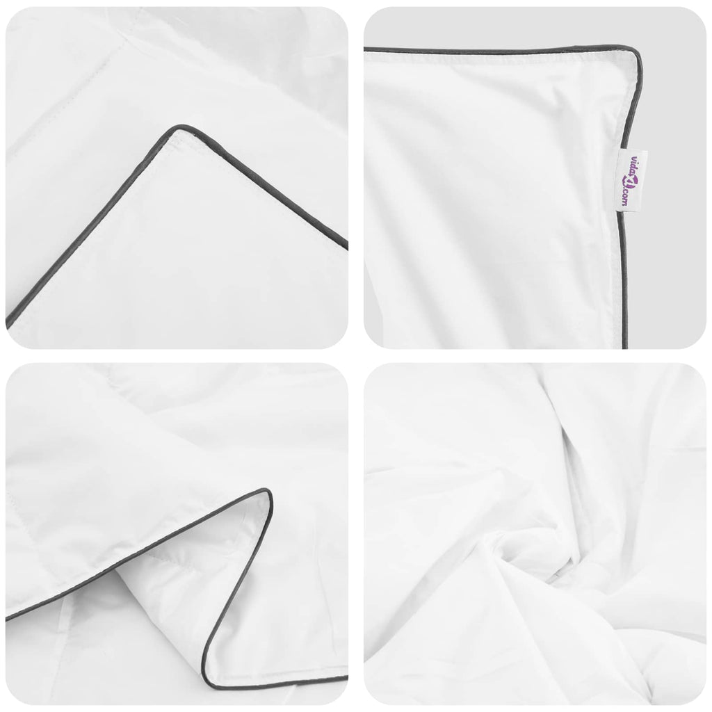 vidaXL Zimowa Kołdra z poduszką 3 pcs Biały Pióra down