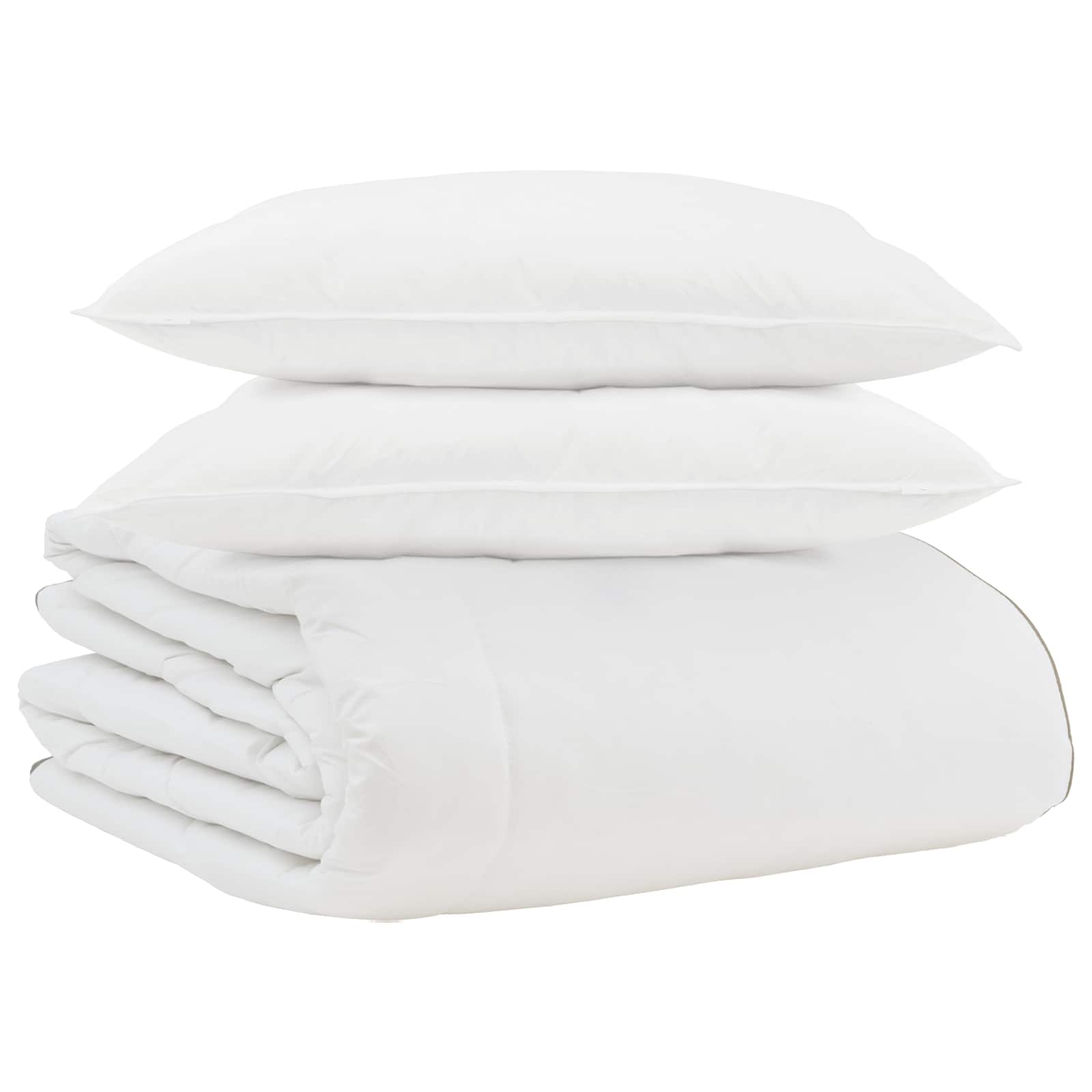 vidaXL Zimowa Kołdra z poduszką 3 pcs Biały Pióra down