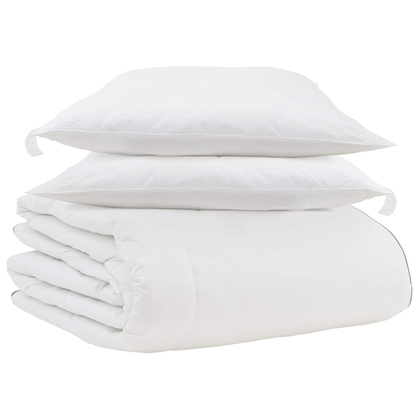 vidaXL Zimowa Kołdra z poduszką 3 pcs Biały Pióra down