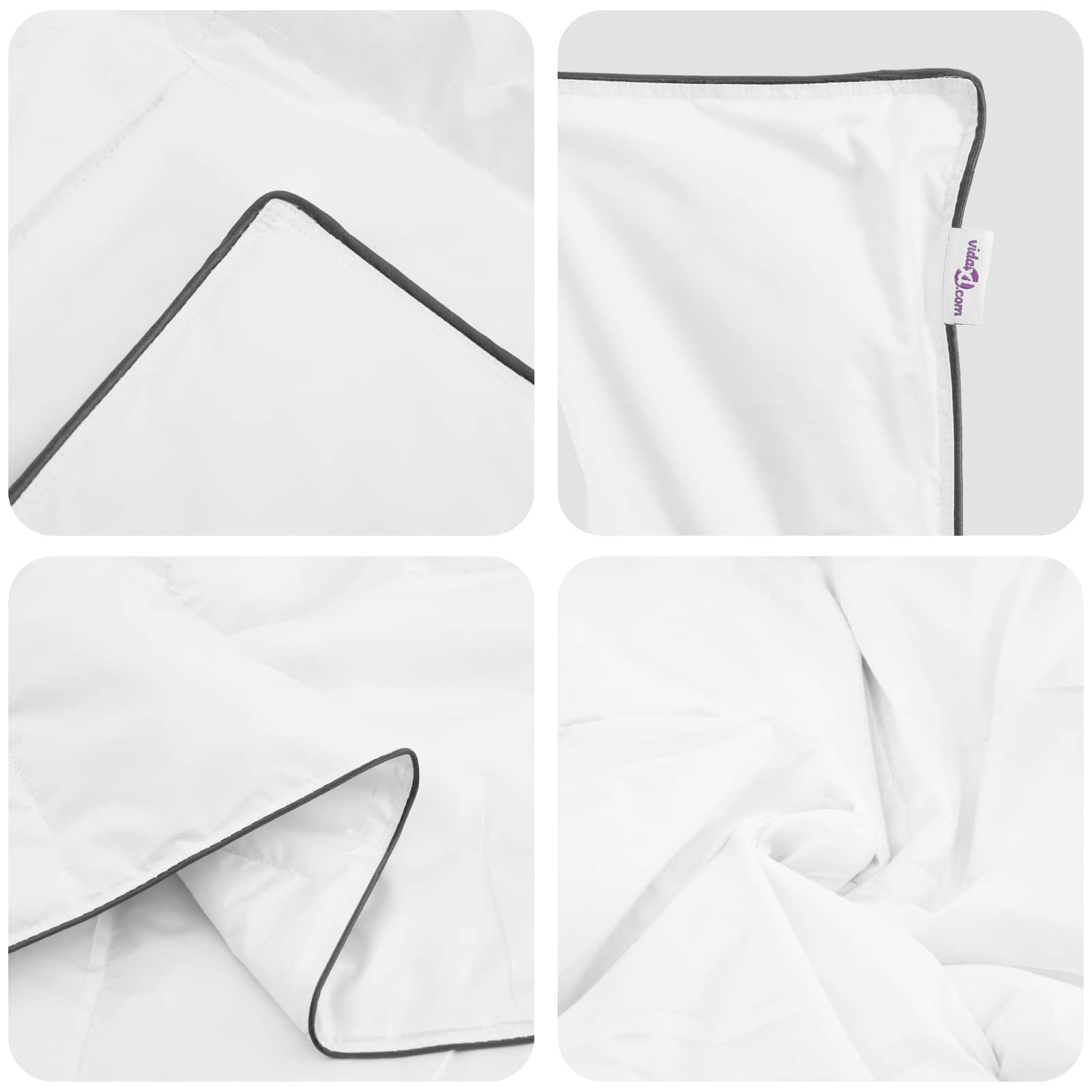 vidaXL Zimowa Kołdra z poduszką 3 pcs Biały Pióra down