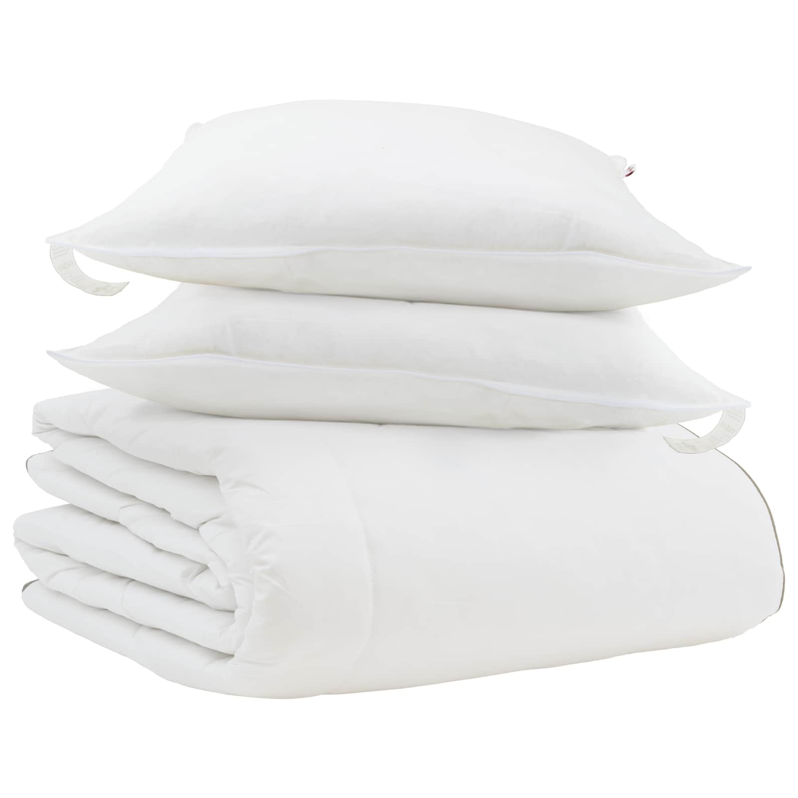 vidaXL Zimowa Kołdra z poduszką 3 pcs Biały Pióra down