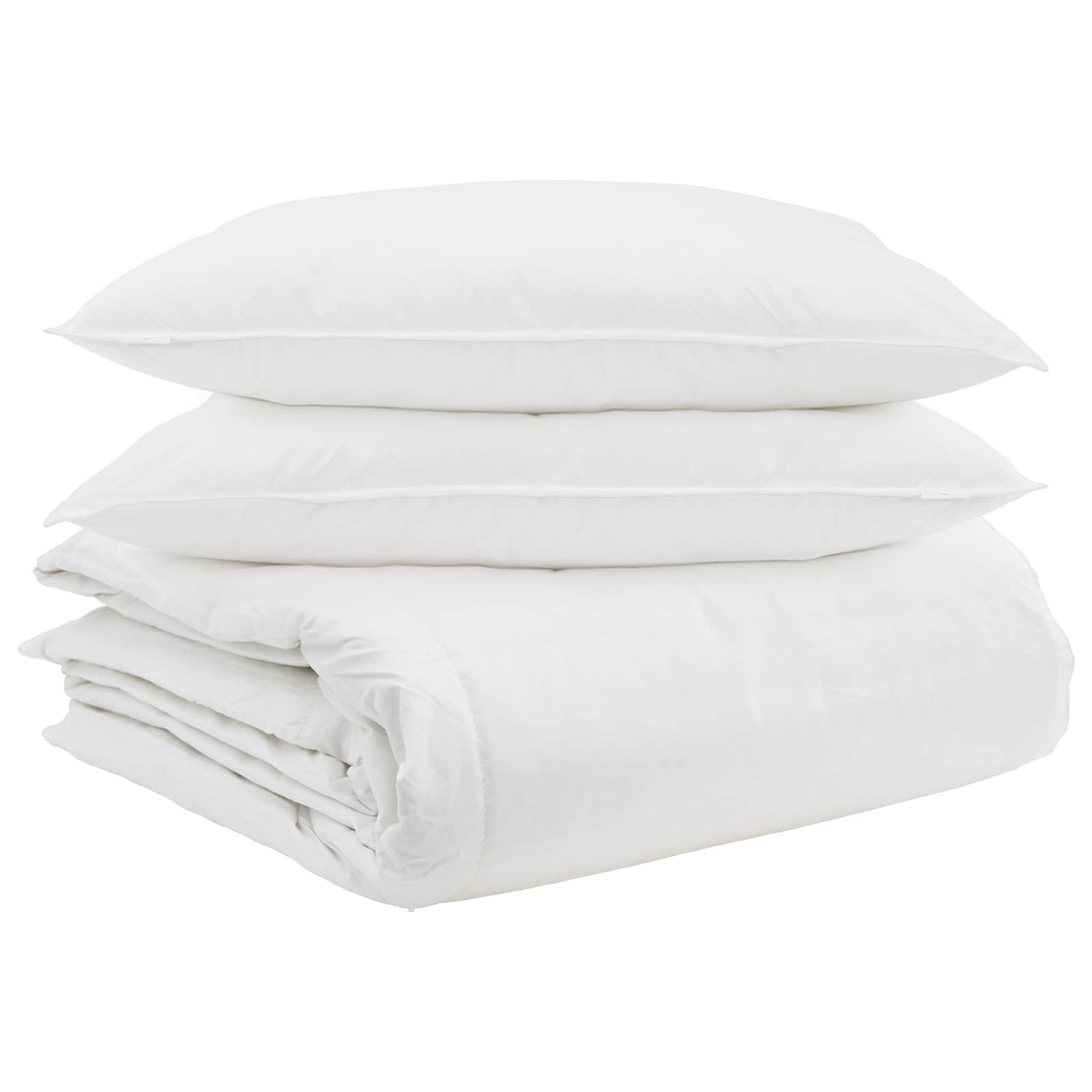 vidaXL Zestaw kołder z poduszką 3 pcs Biały Pióra down