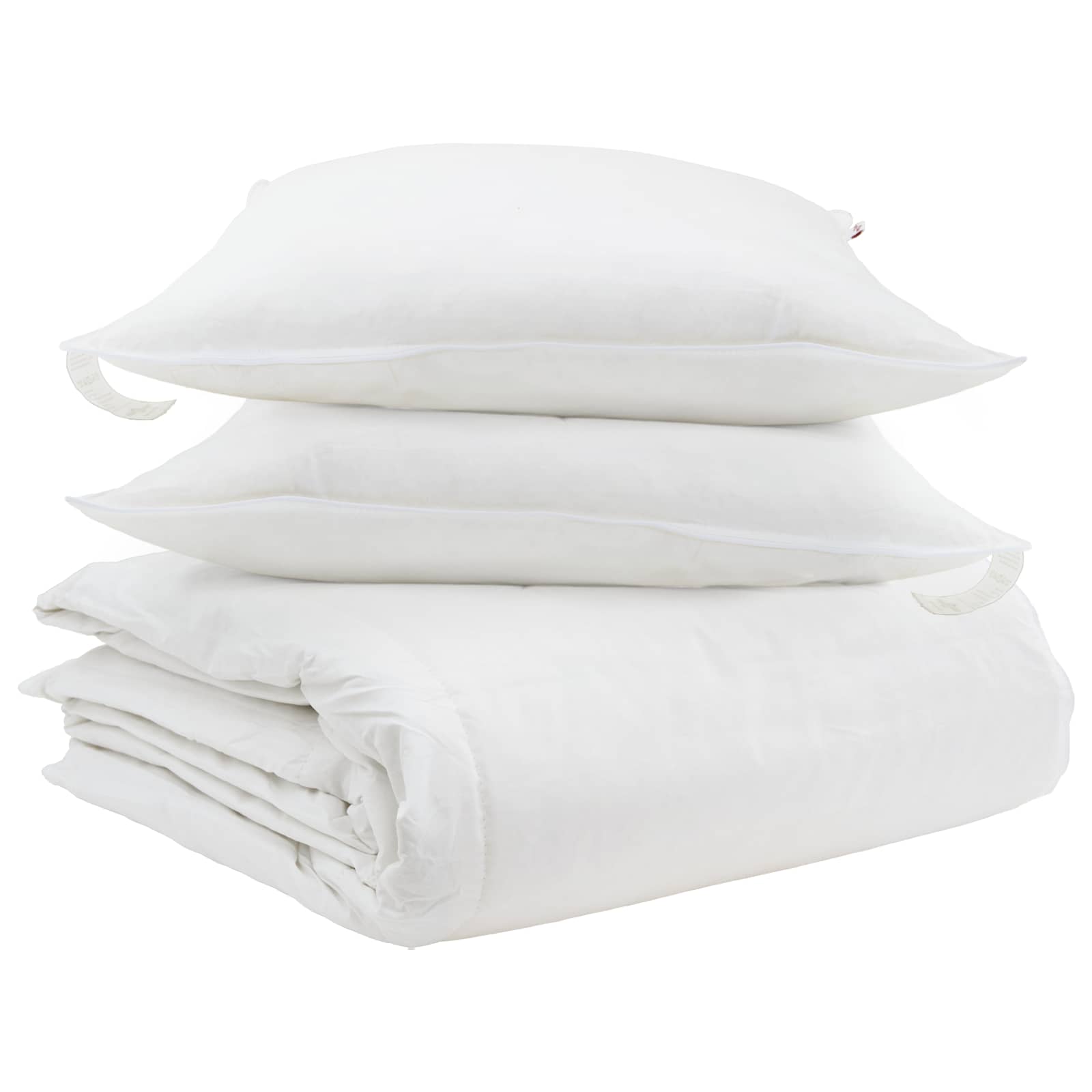 vidaXL Zestaw kołder z poduszką 3 pcs Biały Pióra down