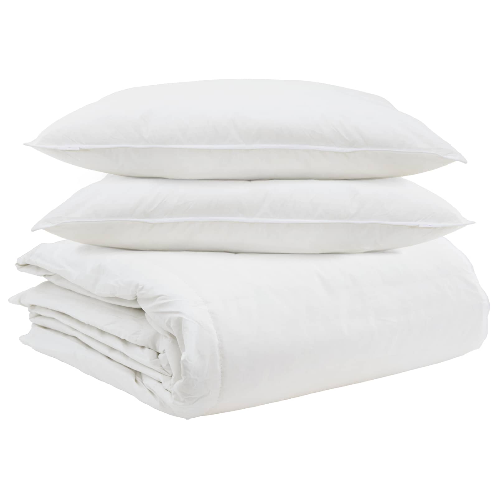 vidaXL Zestaw kołder z poduszką 3 pcs Biały Pióra down