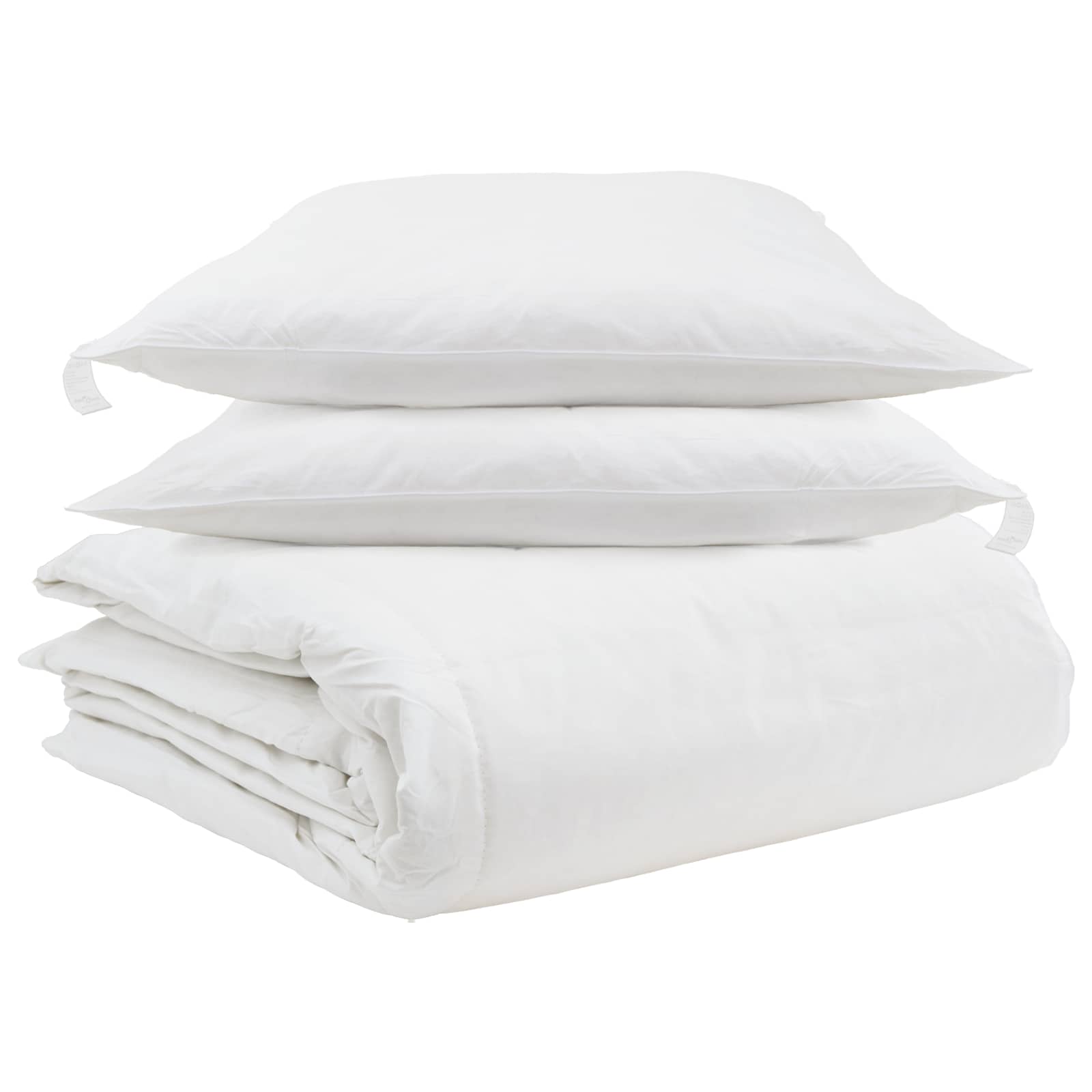 vidaXL Zestaw kołder z poduszką 3 pcs Biały Pióra down