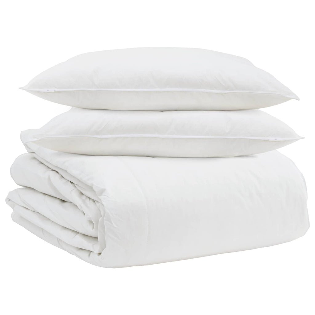 vidaXL Zestaw kołder z poduszką 3 pcs Biały Pióra down