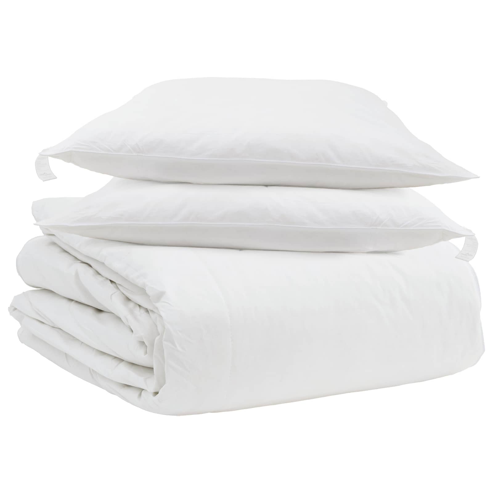 vidaXL Zestaw kołder z poduszką 3 pcs Biały Pióra down