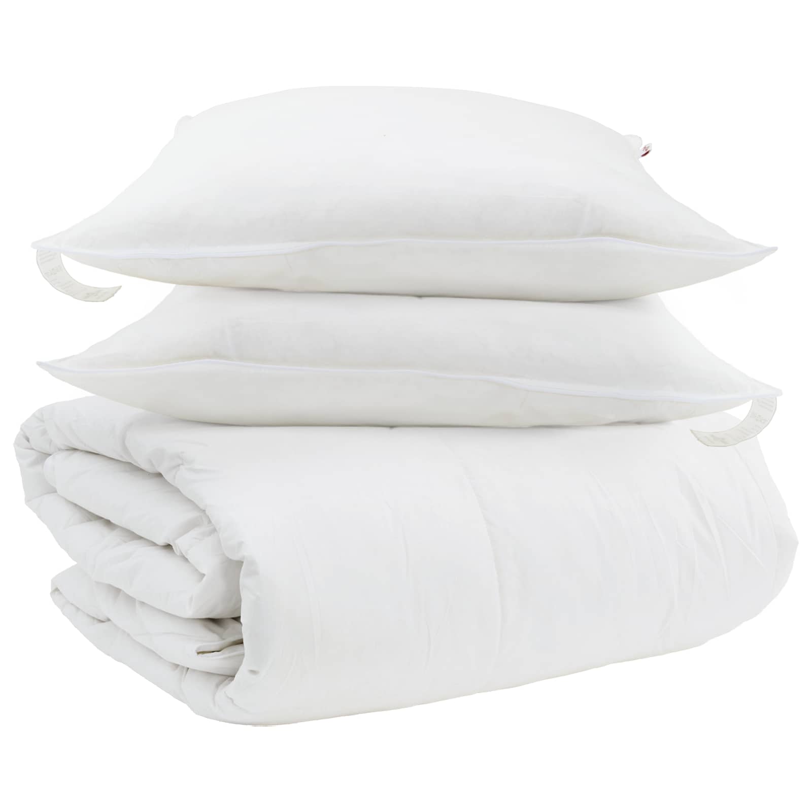 vidaXL Zestaw kołder z poduszką 3 pcs Biały Pióra down