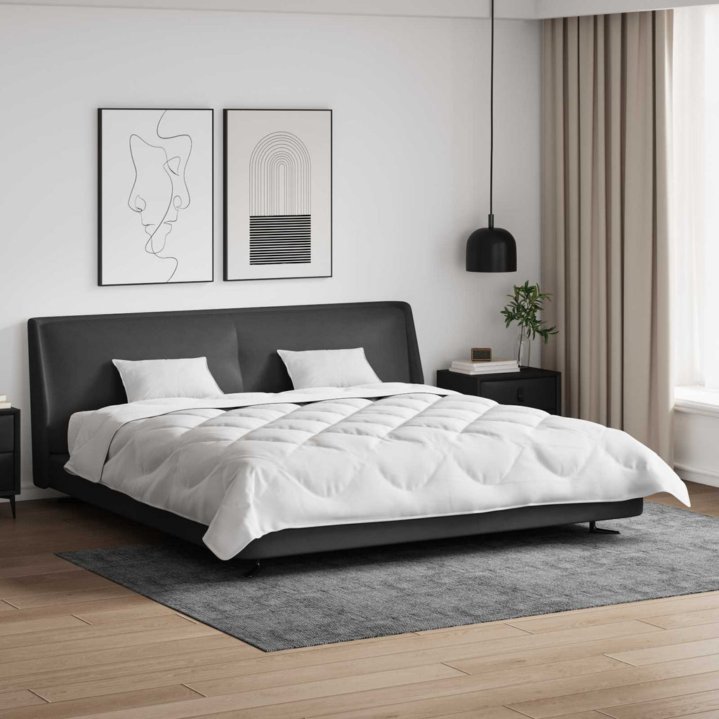 vidaXL Duvet z poduszkami z poduszką 3 szt. Biały Mikrofibra