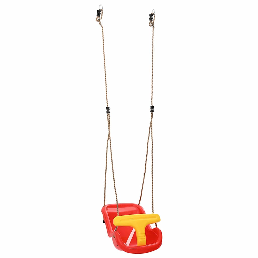 vidaXL Huśtawka dla dziecka 2 pcs Czerwony 36 x 43 x 42 cm