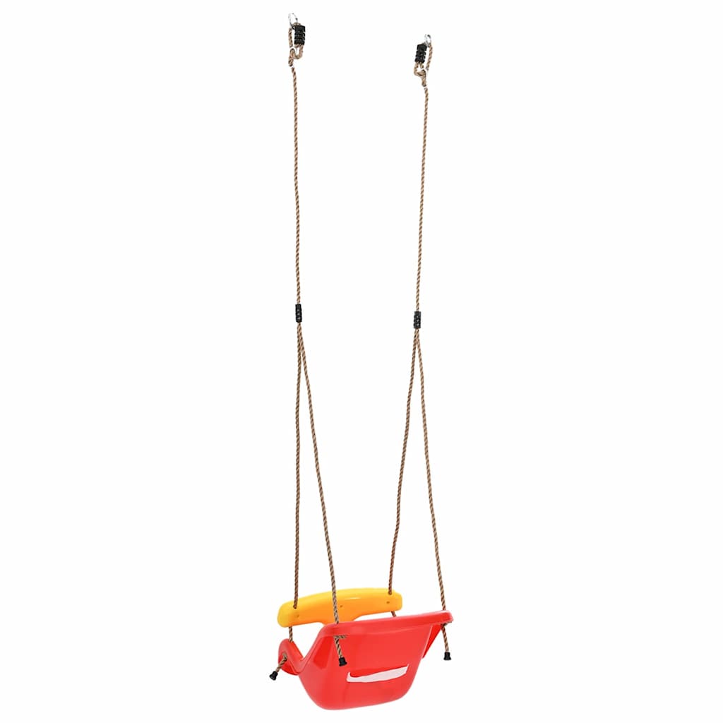 vidaXL Huśtawka dla dziecka 2 pcs Czerwony 36 x 43 x 42 cm