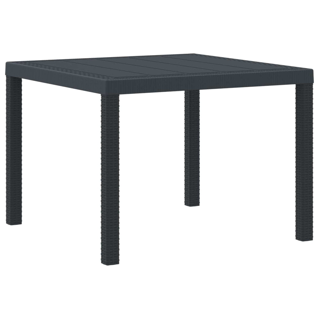 vidaXL Stół Ogrodowy Antracyt 100 x 100 x 73 cm polirattan