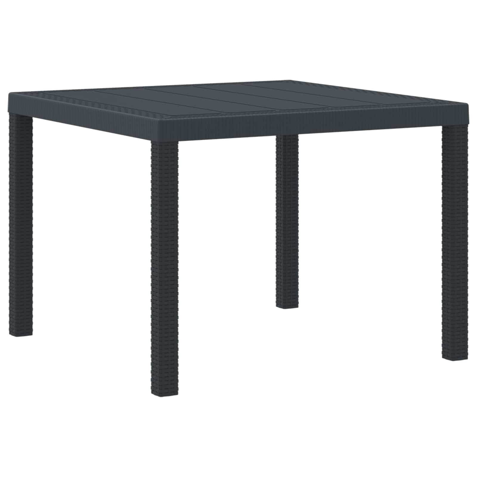 vidaXL Stół Ogrodowy Antracyt 100 x 100 x 73 cm polirattan