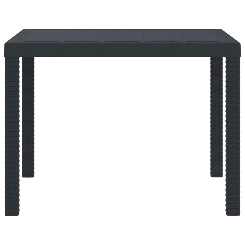 vidaXL Stół Ogrodowy Antracyt 100 x 100 x 73 cm polirattan