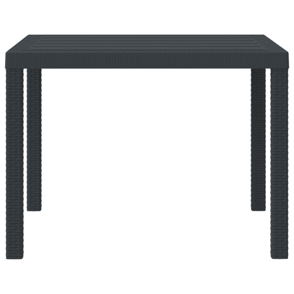 vidaXL Stół Ogrodowy Antracyt 100 x 100 x 73 cm polirattan