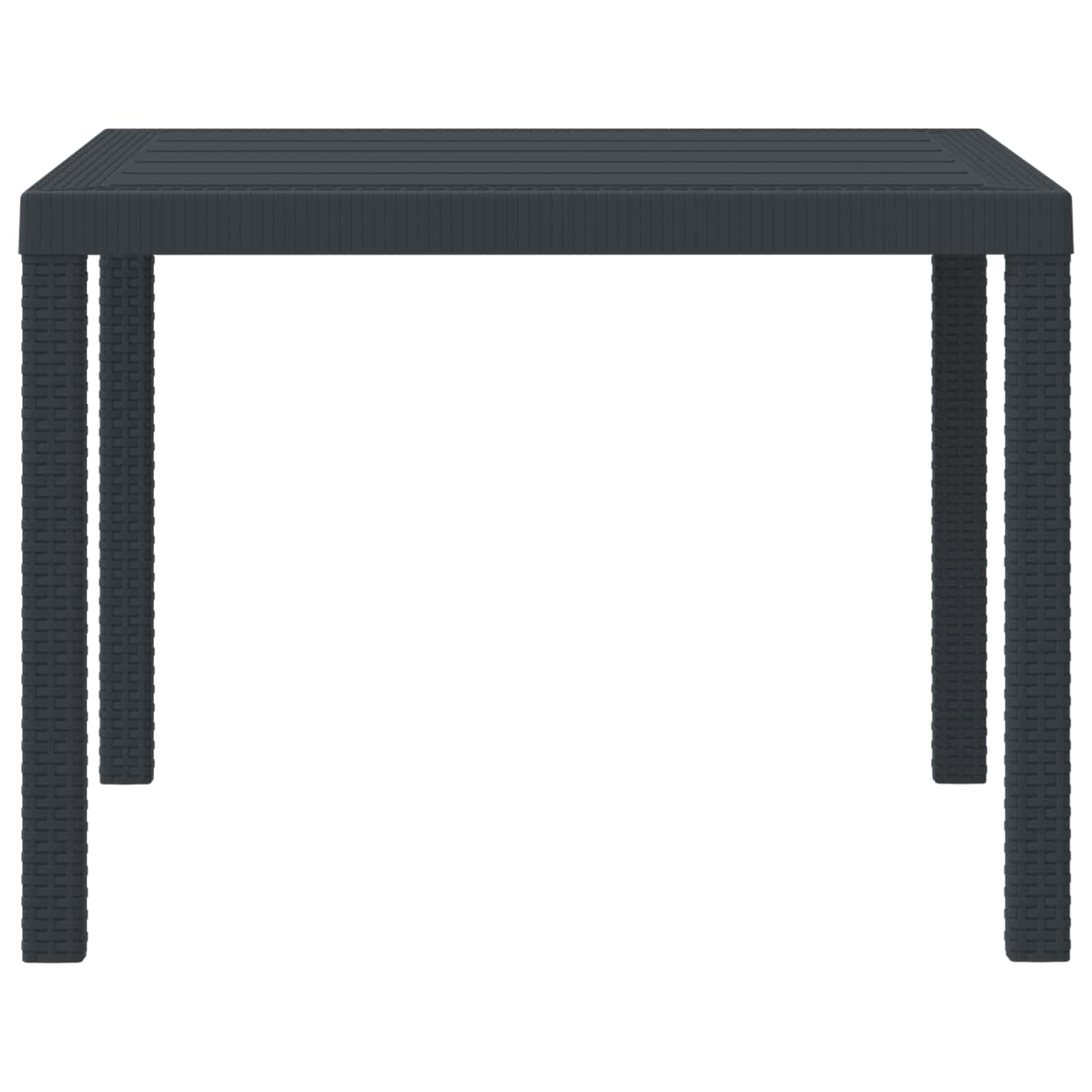 vidaXL Stół Ogrodowy Antracyt 100 x 100 x 73 cm polirattan