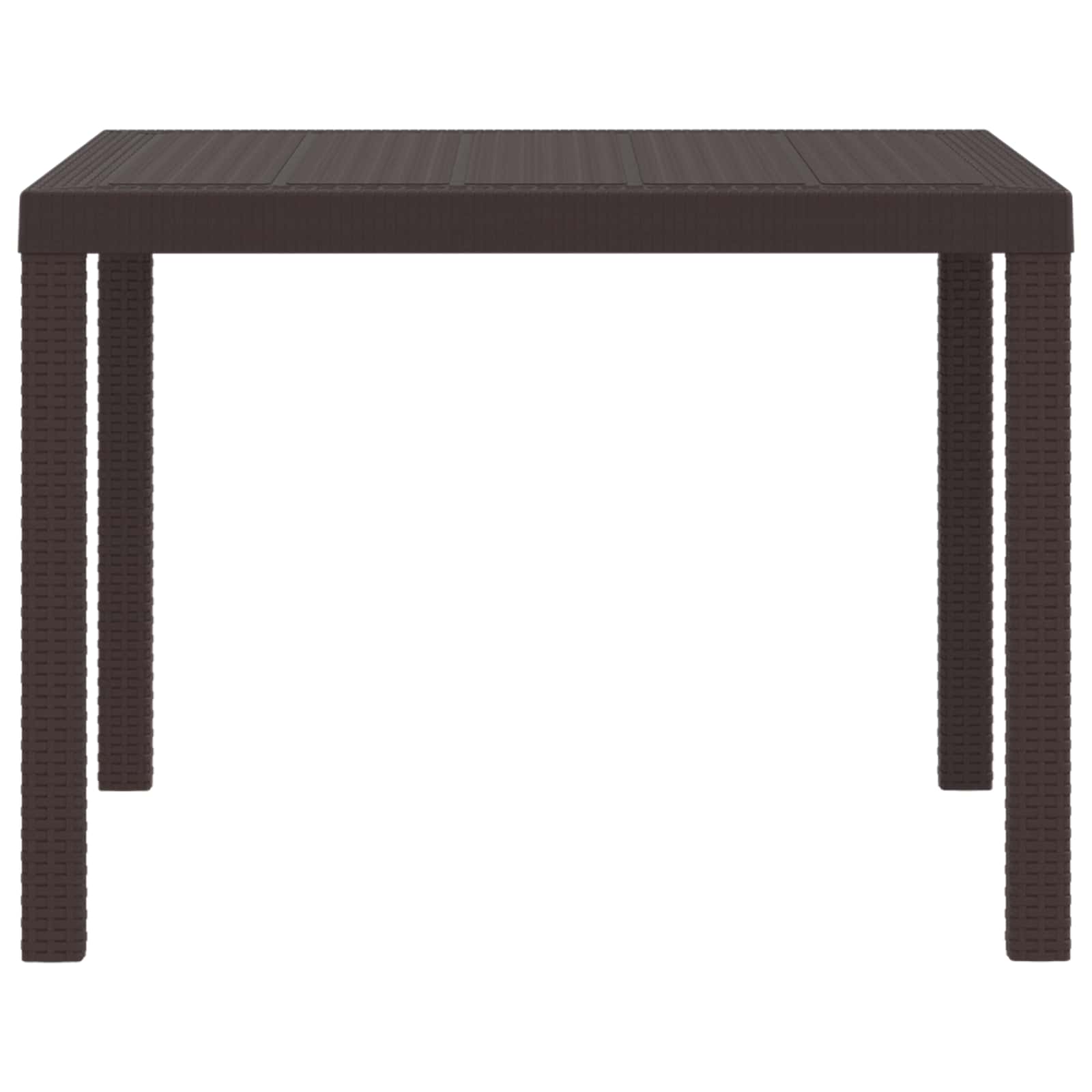 vidaXL Stół Ogrodowy Brązowy 100 x 100 x 73 cm polirattan