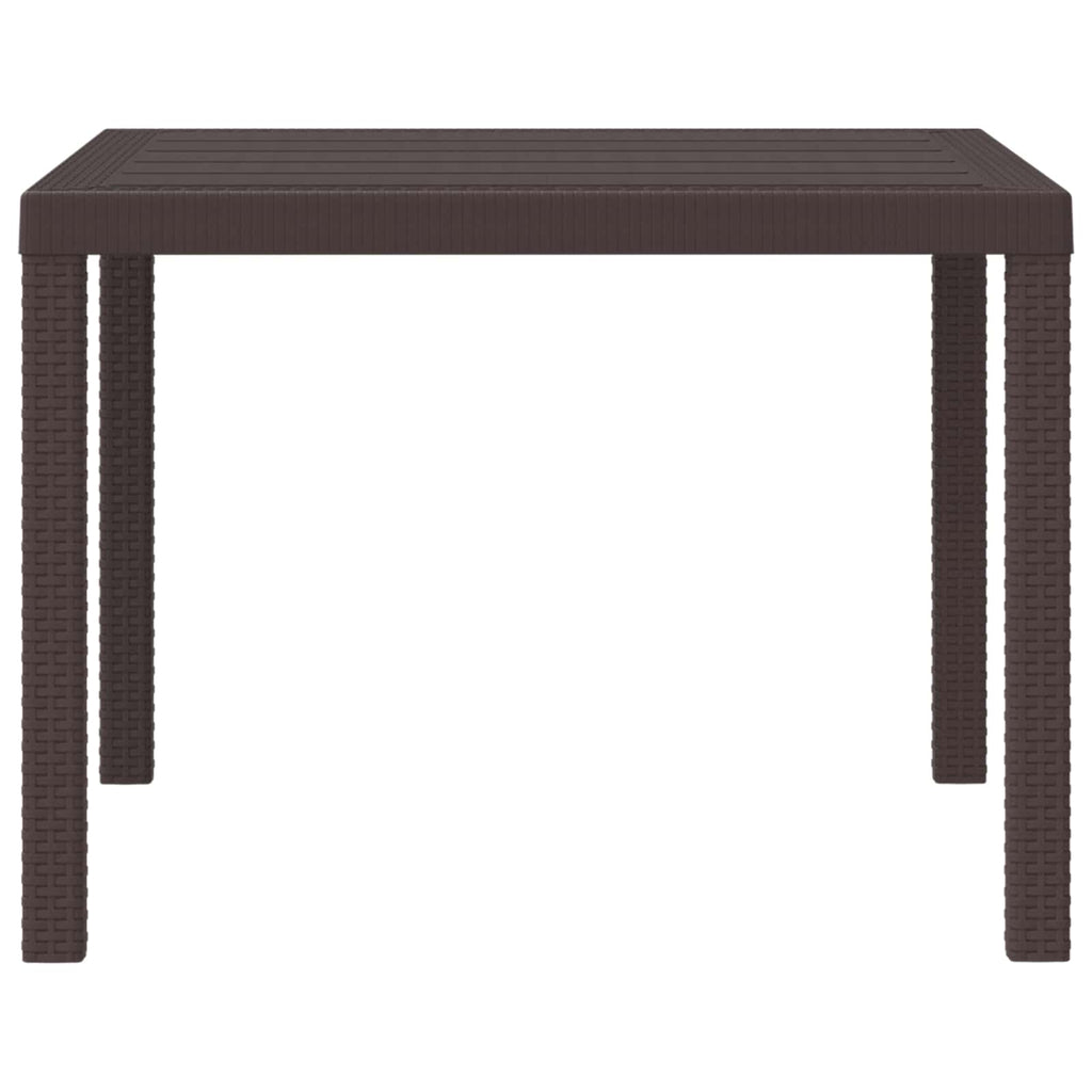 vidaXL Stół Ogrodowy Brązowy 100 x 100 x 73 cm polirattan