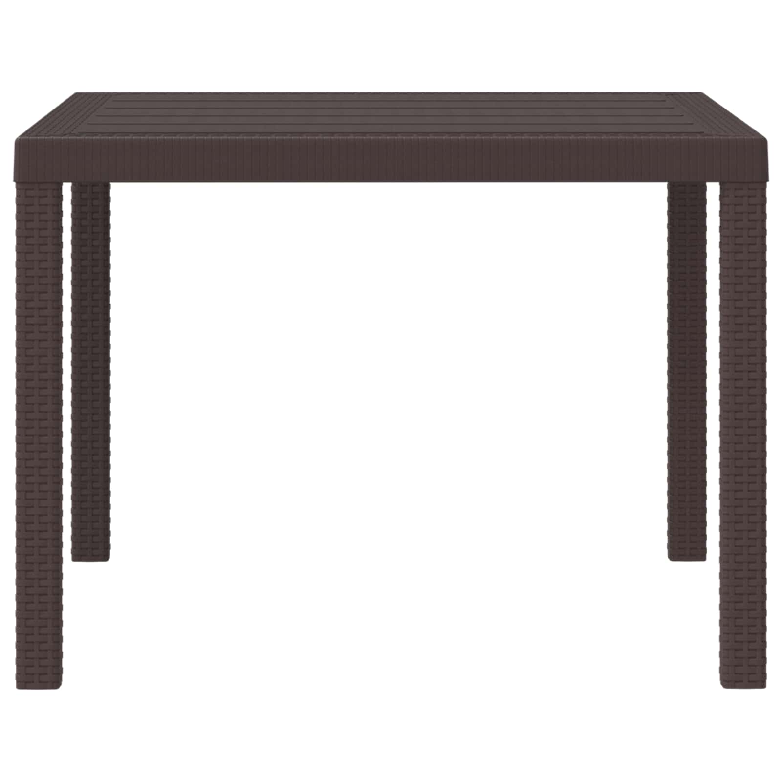 vidaXL Stół Ogrodowy Brązowy 100 x 100 x 73 cm polirattan