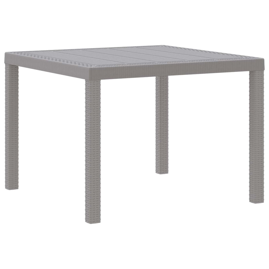 vidaXL Stół Ogrodowy Jasnoszary 100 x 100 x 73 cm polirattan