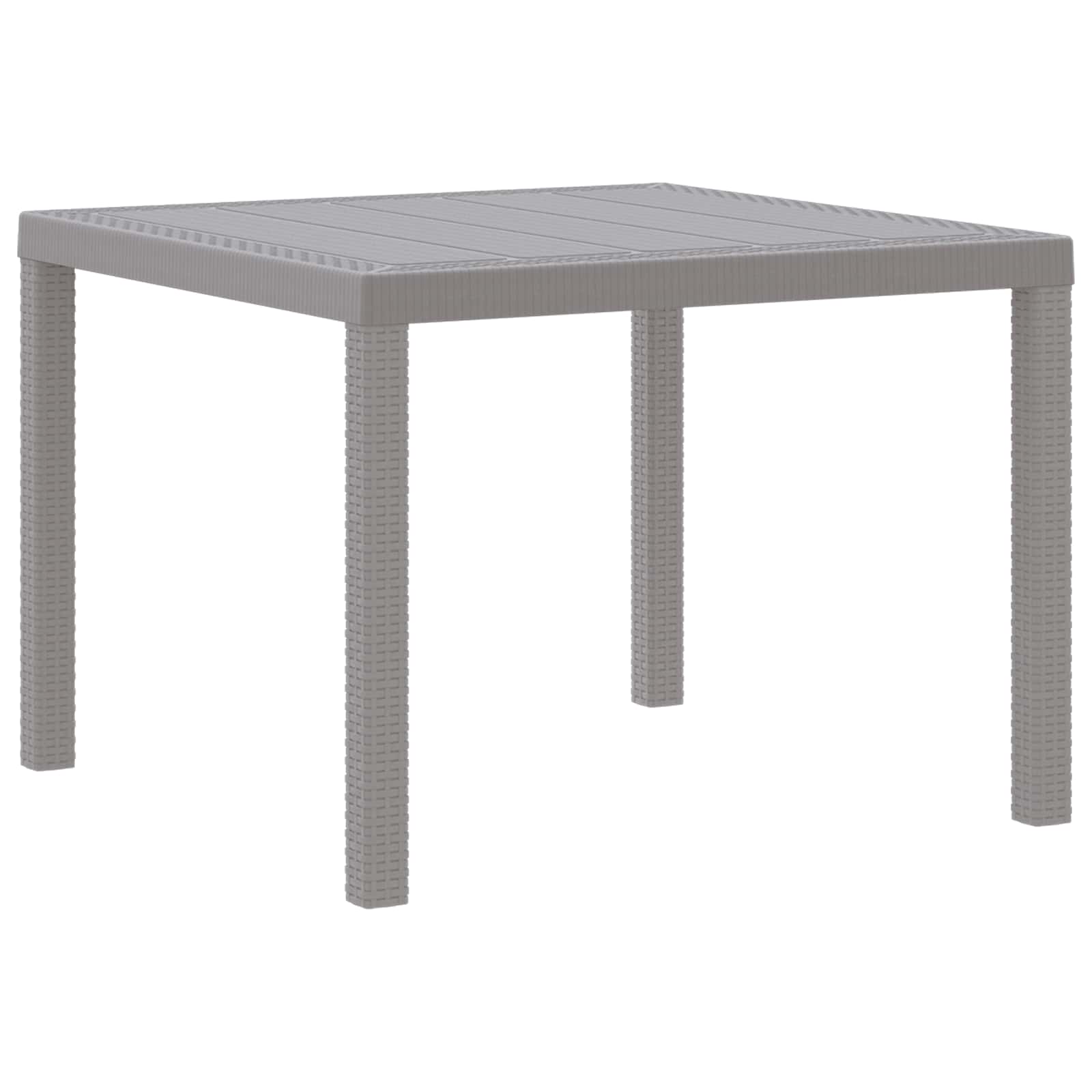 vidaXL Stół Ogrodowy Jasnoszary 100 x 100 x 73 cm polirattan