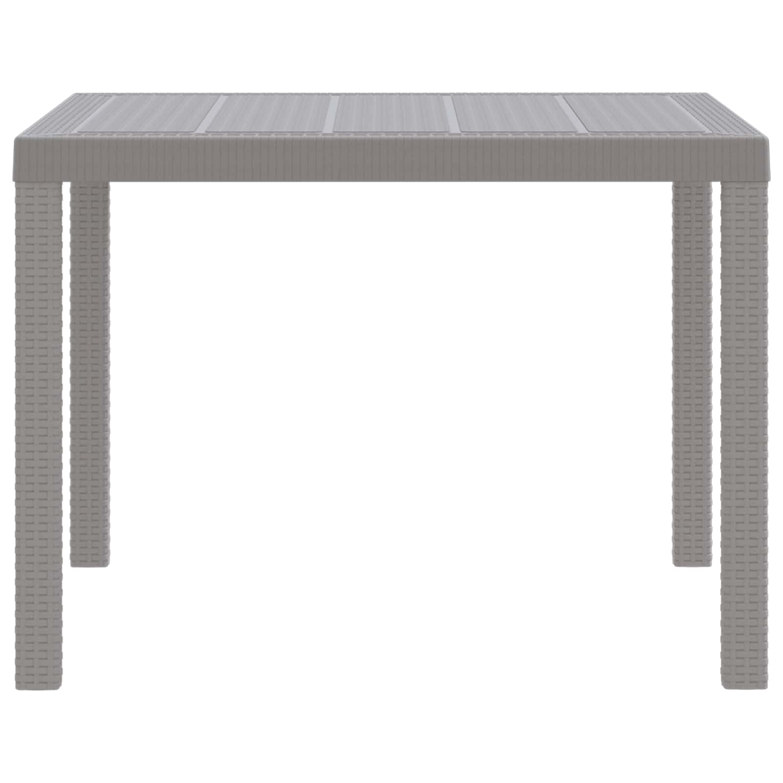 vidaXL Stół Ogrodowy Jasnoszary 100 x 100 x 73 cm polirattan