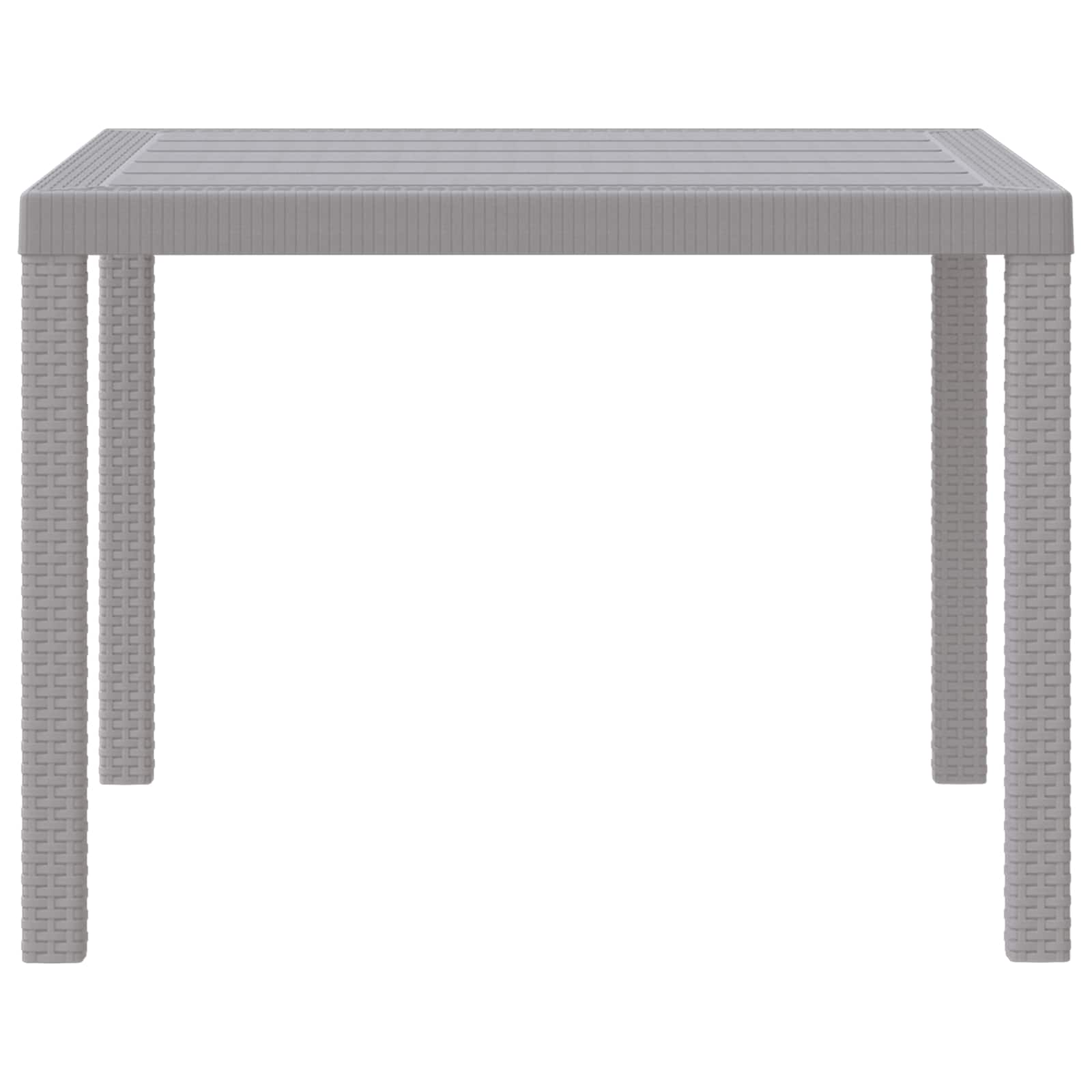 vidaXL Stół Ogrodowy Jasnoszary 100 x 100 x 73 cm polirattan
