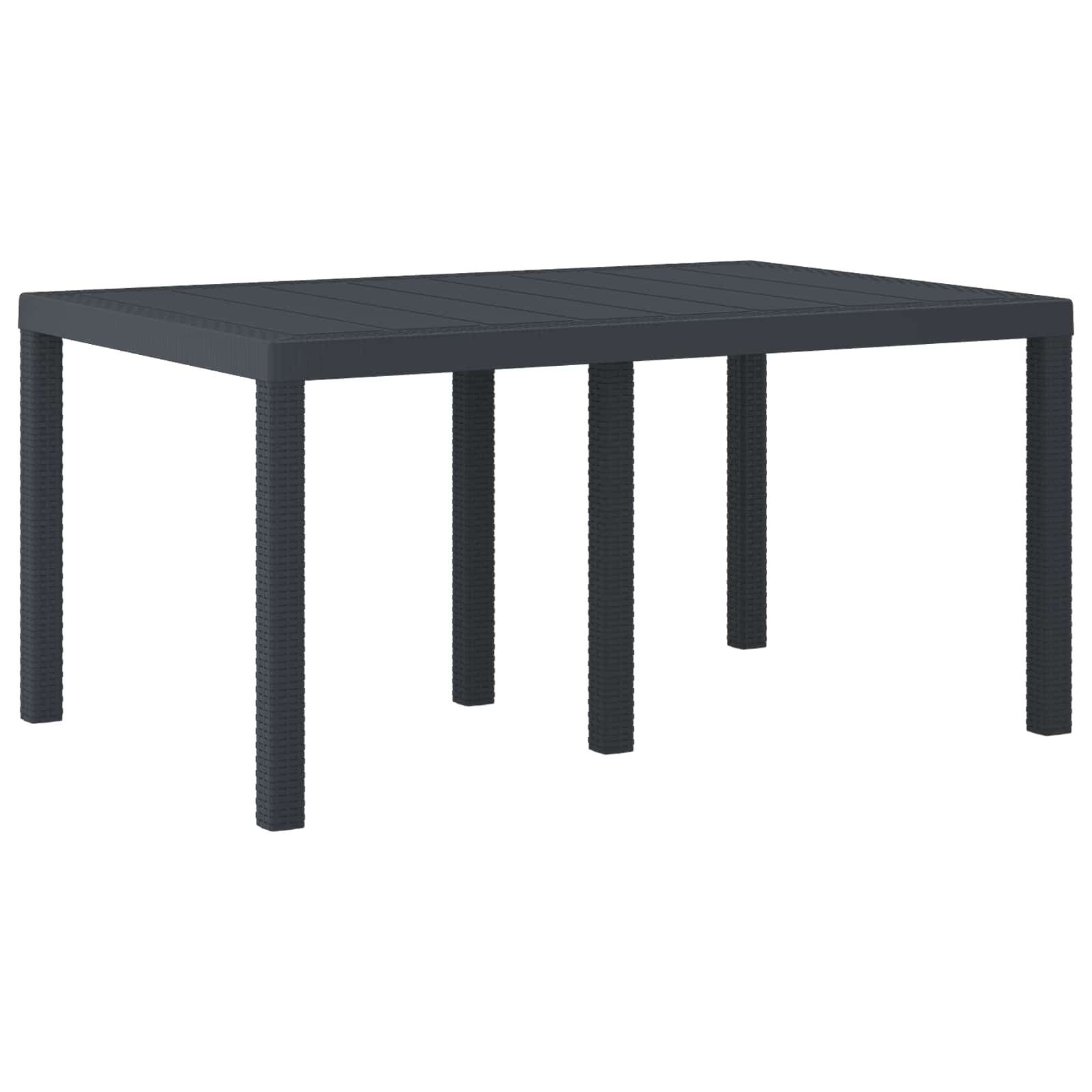 vidaXL Stół Ogrodowy Antracyt 150 x 100 x 73 cm polirattan