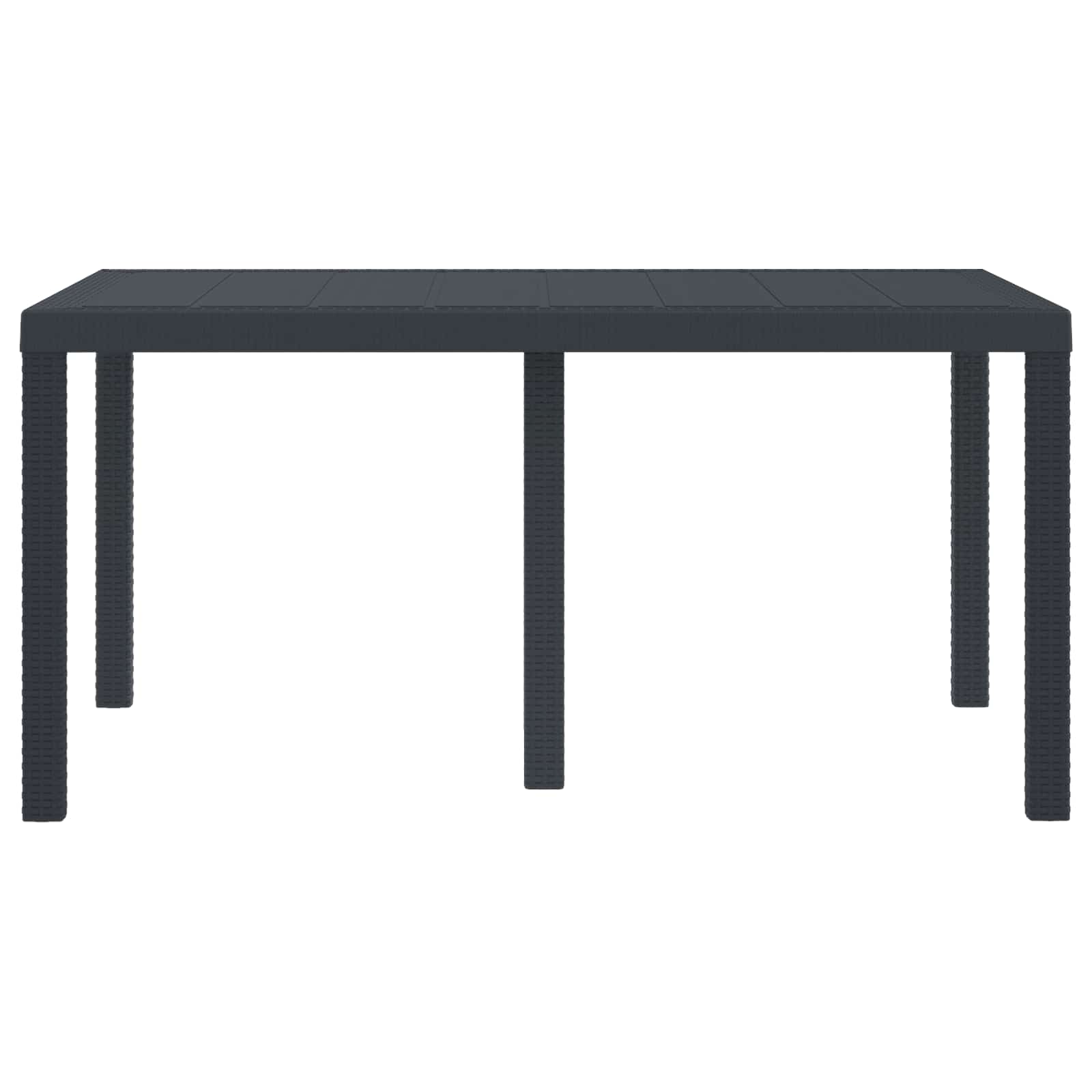 vidaXL Stół Ogrodowy Antracyt 150 x 100 x 73 cm polirattan