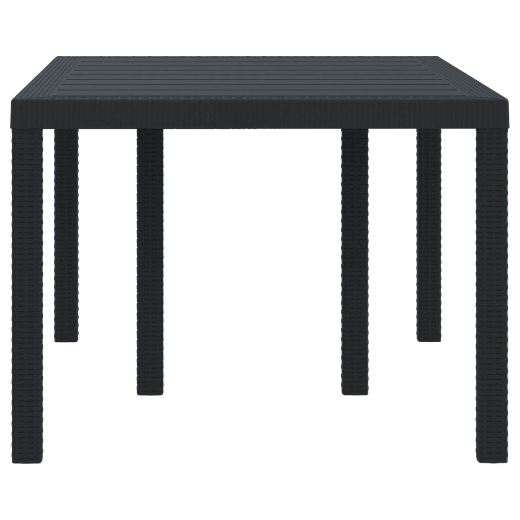 vidaXL Stół Ogrodowy Antracyt 150 x 100 x 73 cm polirattan