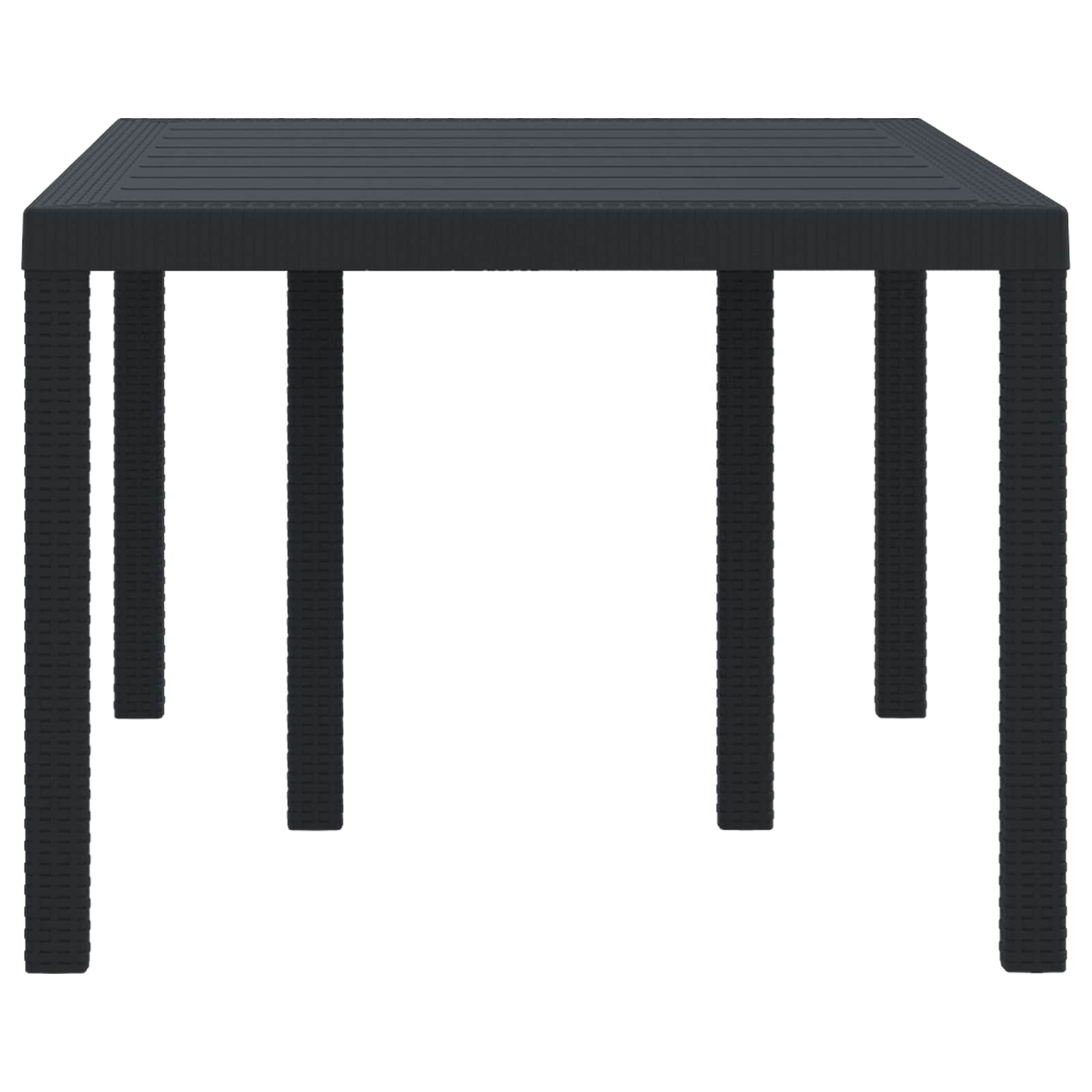 vidaXL Stół Ogrodowy Antracyt 150 x 100 x 73 cm polirattan