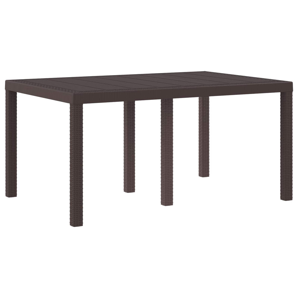 vidaXL Stół Ogrodowy Brązowy 150 x 100 x 73 cm polirattan