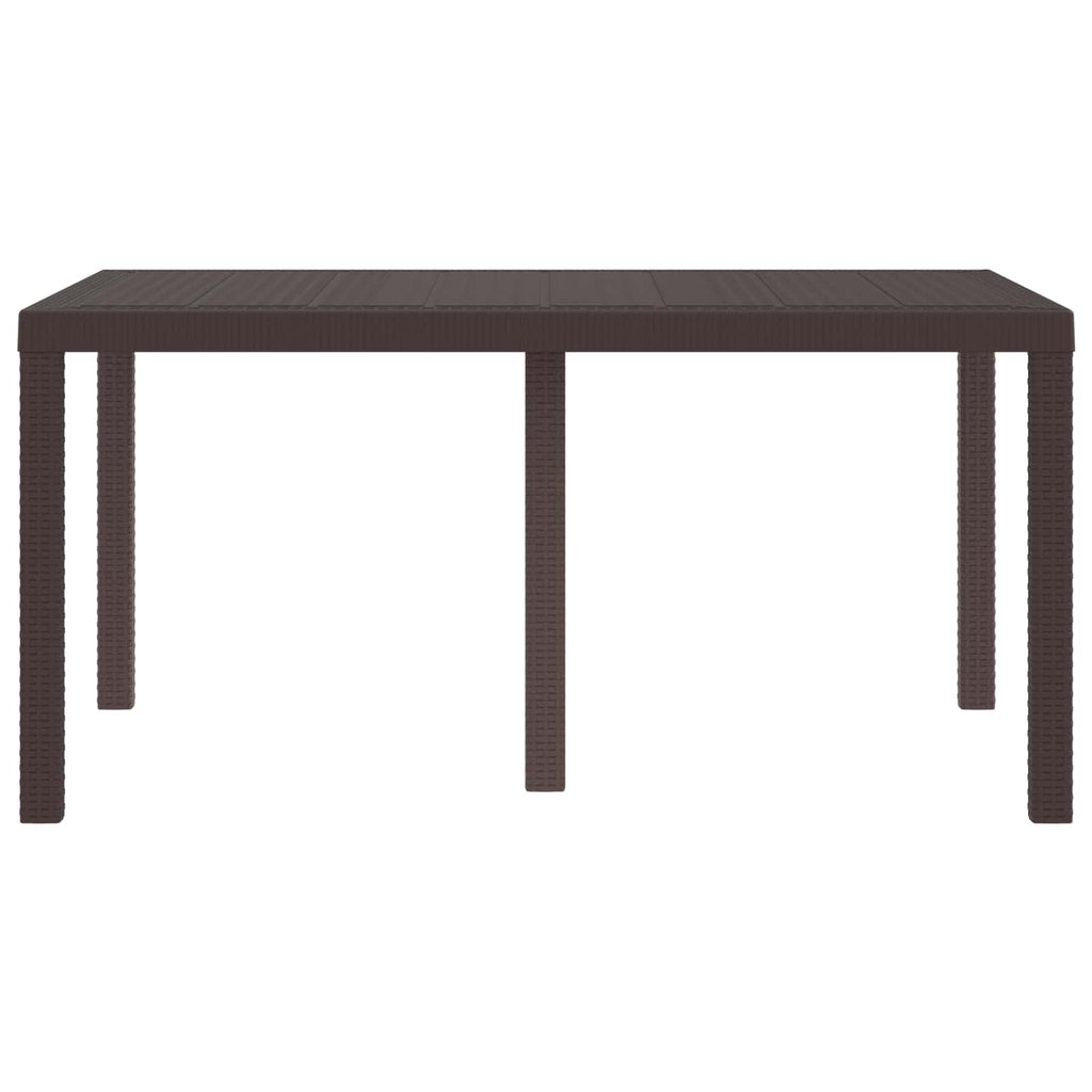 vidaXL Stół Ogrodowy Brązowy 150 x 100 x 73 cm polirattan