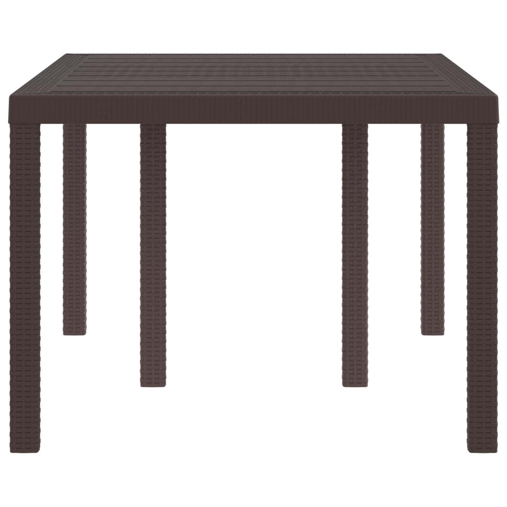 vidaXL Stół Ogrodowy Brązowy 150 x 100 x 73 cm polirattan