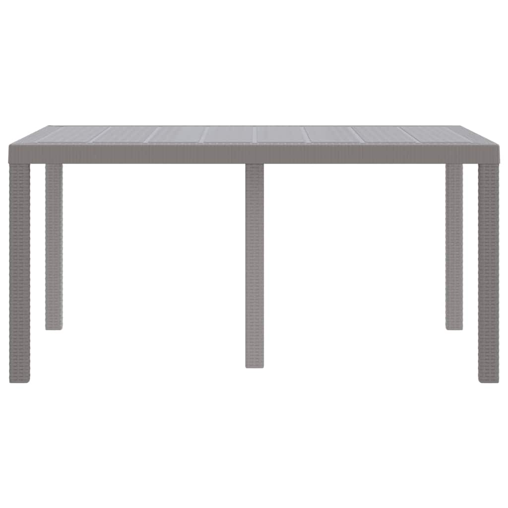 vidaXL Stół Ogrodowy Jasnoszary 150 x 100 x 73 cm polirattan