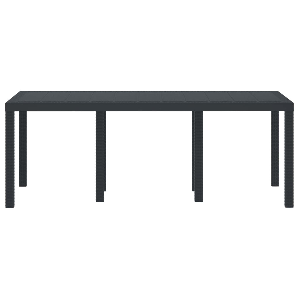 vidaXL Stół Ogrodowy Antracyt 200 x 100 x 73 cm polirattan