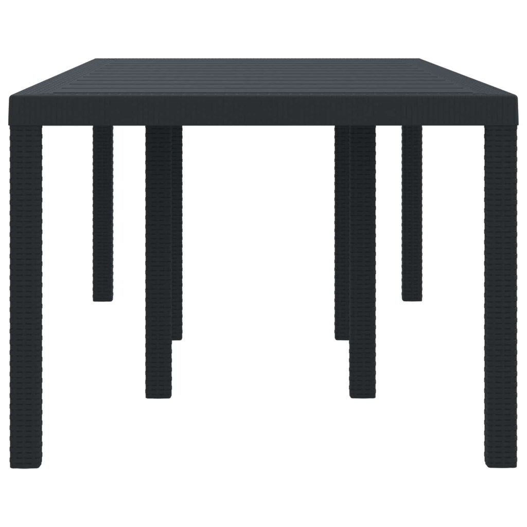 vidaXL Stół Ogrodowy Antracyt 200 x 100 x 73 cm polirattan